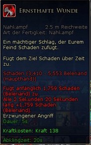 Ernsthafte Wunde